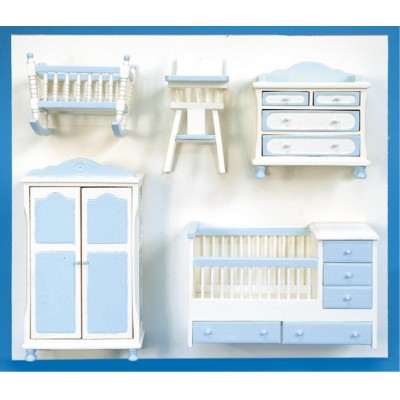 Artesania Latina BA10883 1 12 HABITACION INFANTIL AZUL CLASSIC 아기 침대