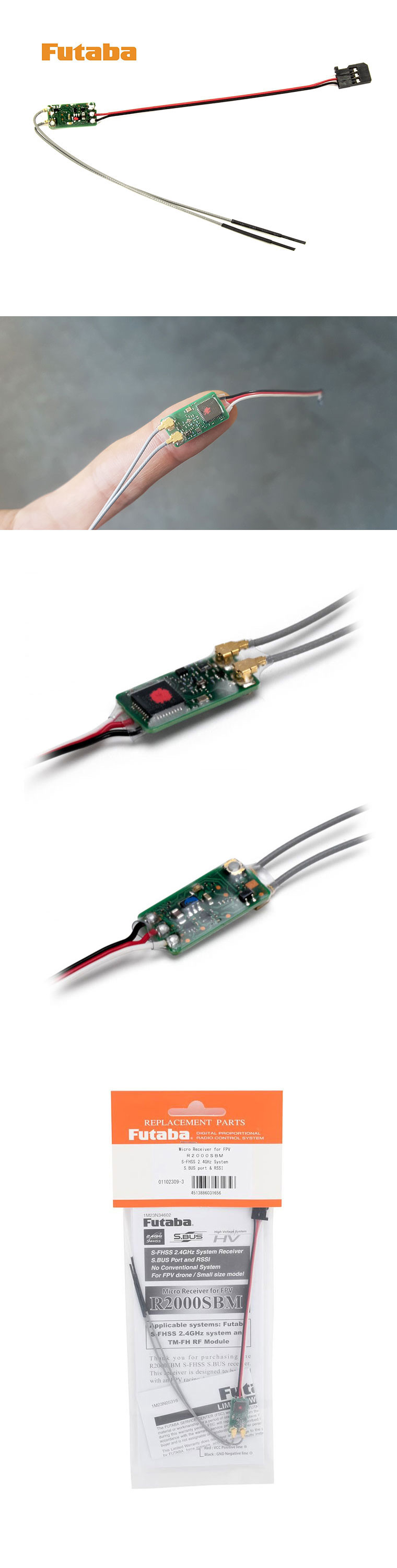 [ܼ] FUTR2000SBM [Futaba] R2000SBM 2.4Ghz ũ ű - S-FHSS/Sbus/RSSI 