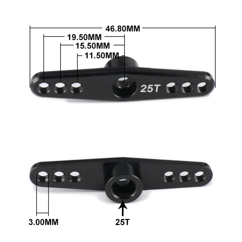 [ܼ] SREM-084 [TR] 25T (ǥػ Futaba/Align  ȣȯ) Heli/Car/Boat Metal Steer Servo Horn(42mm)